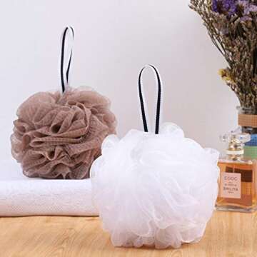 Bath Loofah Shower Sponge Pouf Body Scrubber Exfoliator Scrubber Ball (Set of 6)