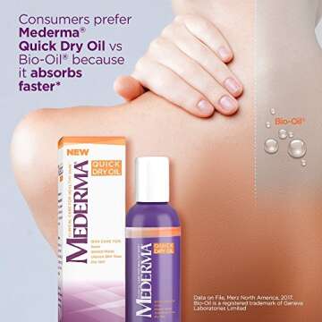 Mederma Skin Care Quick Dry Oil for Stretch Marks, 3.4 Oz