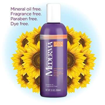 Mederma Skin Care Quick Dry Oil for Stretch Marks, 3.4 Oz