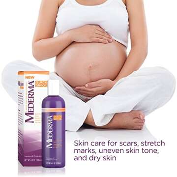 Mederma Skin Care Quick Dry Oil for Stretch Marks, 3.4 Oz