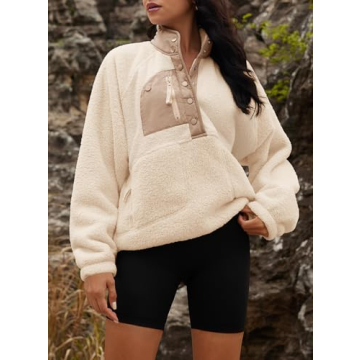 Shop Yanekop Women's Stylish Fleece Pullover Jacket