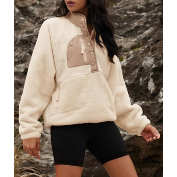 Shop Yanekop Women's Stylish Fleece Pullover Jacket