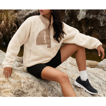 Shop Yanekop Women's Stylish Fleece Pullover Jacket