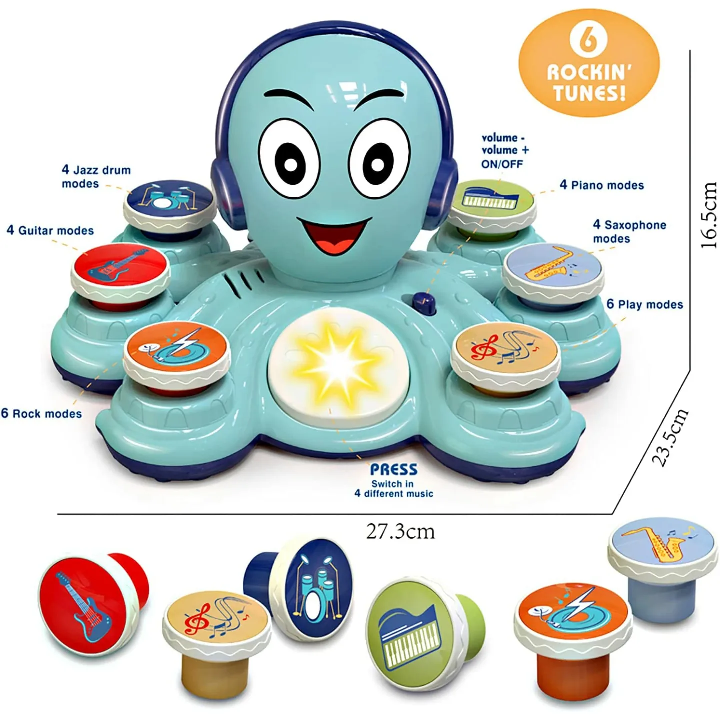 Baby Musical Toys for Toddlers - Octopus Instruments