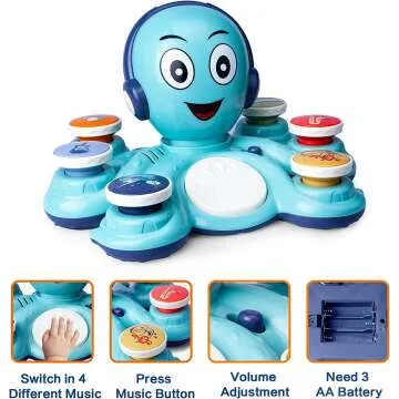Baby Musical Toys for Toddlers - Octopus Instruments