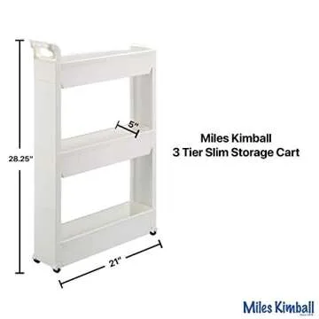 Miles Kimball Slim Storage Cart 3 Tier