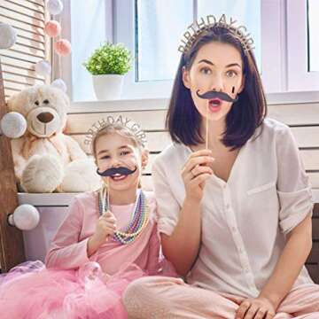 AOPRIE Gold Rhinestone Birthday Princess Crown Tiara Headband Accessory for Women and Girls