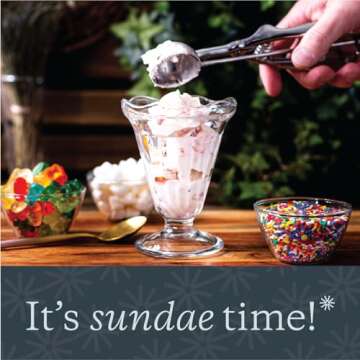 Vikko Glass Dessert Cups, Set of 12 Durable Ice Cream Glasses