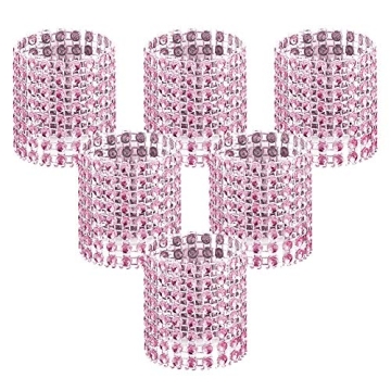 Accmor 50pcs Pink Napkin Rings for Elegant Table Settings