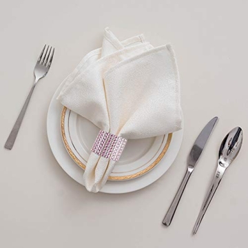 Accmor 50pcs Pink Napkin Rings for Elegant Table Settings