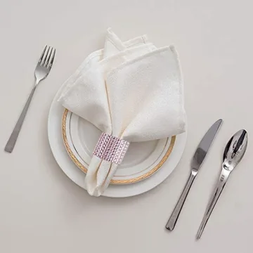 Accmor 50pcs Pink Napkin Rings for Elegant Table Settings