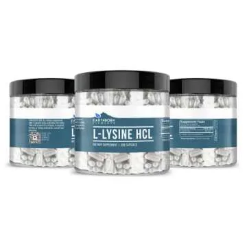Earthborn Elements L-Lysine HCL 200 Capsules Pure & Undiluted