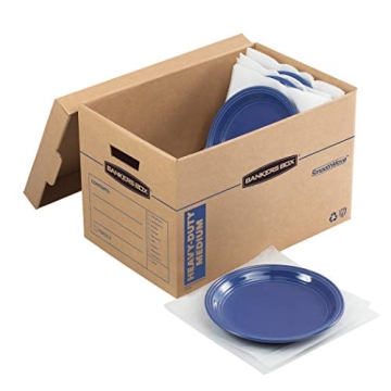 Sturdy Tape-Free Kitchen Moving Box by Bankers Box