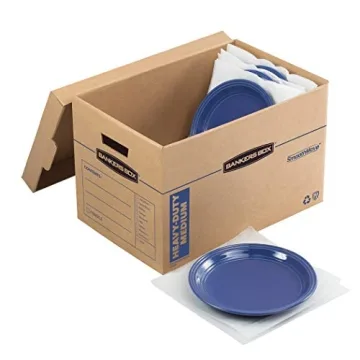 Sturdy Tape-Free Kitchen Moving Box by Bankers Box