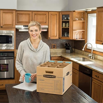 Sturdy Tape-Free Kitchen Moving Box by Bankers Box