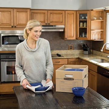 Sturdy Tape-Free Kitchen Moving Box by Bankers Box