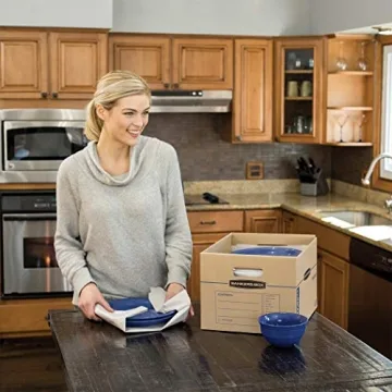 Sturdy Tape-Free Kitchen Moving Box by Bankers Box