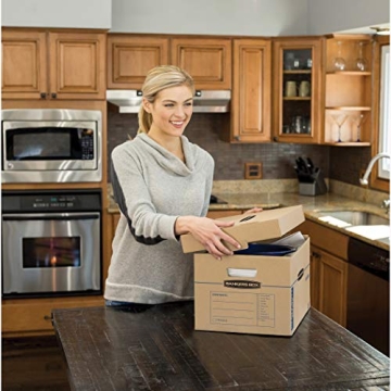 Sturdy Tape-Free Kitchen Moving Box by Bankers Box