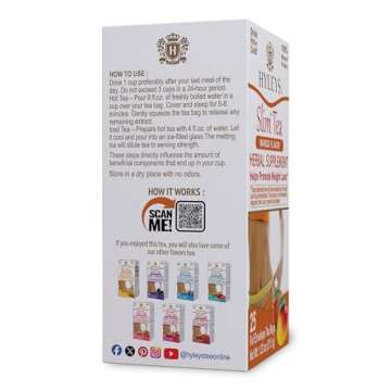 Hyleys Slim Tea Pineapple Flavor - Weight Loss Herbal Supplement Cleanse and Detox - 25 Tea Bags (12 Pack)