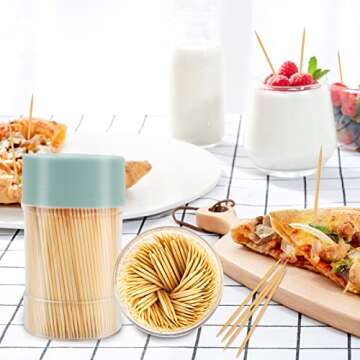 Eco-Friendly TRTRin Bamboo Toothpicks [3000 Count] for Parties