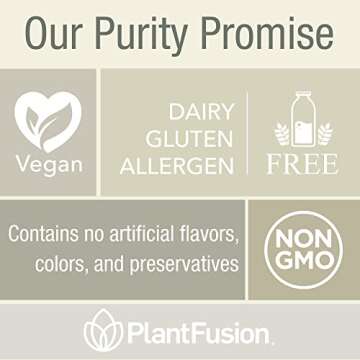 PlantFusion Complete Lean Plant Based Protein Powder - Prebiotic Fiber, Superfoods & Digestive Enzymes - Vegan, Gluten Free, Soy Free, Non-GMO - Vanilla 1.85 lb