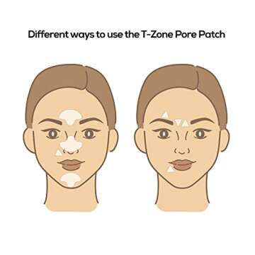 Hanhoo T-Zone Pore Patch, 4 Pore Patches and 4 Triangle Blemish Patches, Improves Look of Clogged Pores, Mattifies, Shrinks Pimples on T-Zone, Blackhead and Acne Treatment, Korean Skincare