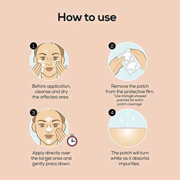 Hanhoo T-Zone Pore Patch, 4 Pore Patches and 4 Triangle Blemish Patches, Improves Look of Clogged Pores, Mattifies, Shrinks Pimples on T-Zone, Blackhead and Acne Treatment, Korean Skincare