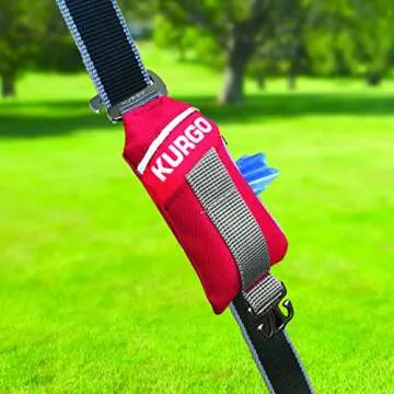 Kurgo Duty Bag for Dogs, Refillable Dog Poop Bag Dispenser, Dispenser with Dog Waste Bags, Attaches to Any Leash, Machine Washable, Universal Design, Convenient, Hook for Used Waste Bags