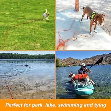 Vivifying Floating Long Dog Leash, 32FT Long Leash for Dog Training, Lightweight Check Cord for Outdoor, Hiking, Swimming, Beach and Lake