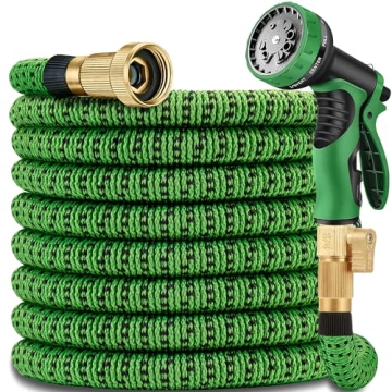 100ft Expandable Garden Hose with 10 Function Spray Nozzle - Lightweight & Durable