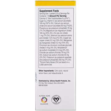 New Ultima Hydrating Electrolyte Powder, Lemonade, 10 Count Stickpacks