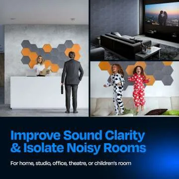 High Density Acoustic Panels 12-Pack Pebble Gray