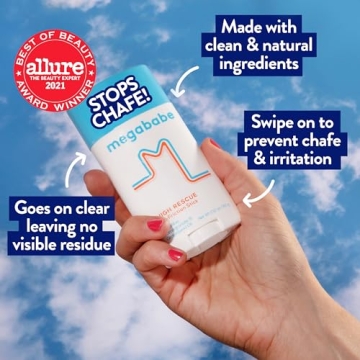 Megababe Thigh Rescue Anti-Chafe Stick | Prevents skin chafe & irritation | Thighs, arms, bra-lines & more | 2.12oz (Pack of 1)