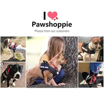 Pawshoppie Real Reflective Service Dog Vest Harness with 2 Free Removable Service Dog and 2 “Emotional Support’’ Patches, Woven Polyester & Nylon, Comfy Soft Padding (XL(Girth: 32-44''), Red)
