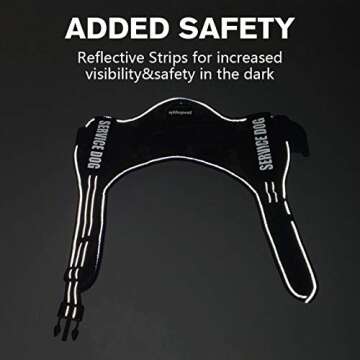 Pawshoppie Real Reflective Service Dog Vest Harness with 2 Free Removable Service Dog and 2 “Emotional Support’’ Patches, Woven Polyester & Nylon, Comfy Soft Padding (XL(Girth: 32-44''), Red)