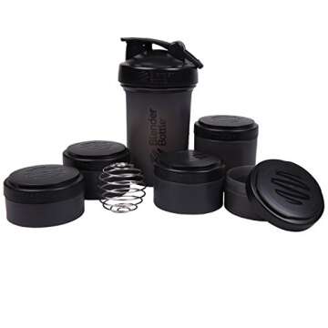 BlenderBottle ProStak 22 Oz with Storage Set - Black