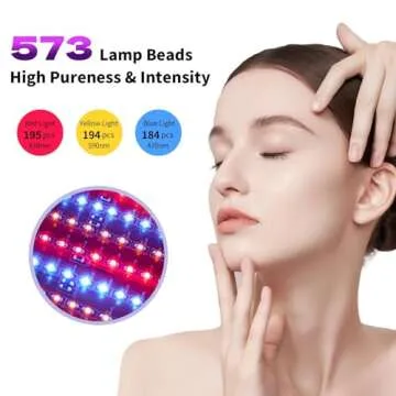 ZOVIE Infrared Light Therapy LED Facial Light Therapy Mask-Photons Facial Skin Care Machine LED Beauty Mask-Flexible Led Light Therapy(Navy-Blue)