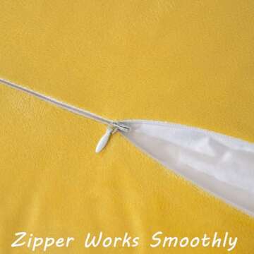 FUTEI Lemon Yellow Boho Pillow Covers Set of 2