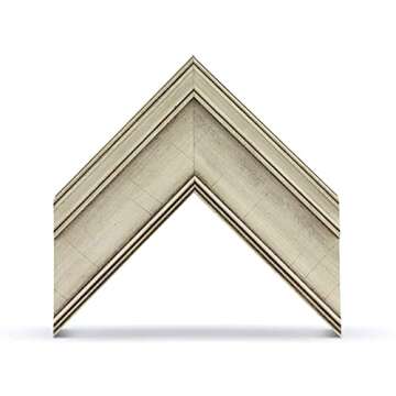 Deco TV Frames - Antique White Smart Frame Compatible ONLY with Samsung The Frame TV (55", Fits 2017-2020 Frame TV)