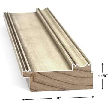 Deco TV Frames - Antique White Smart Frame Compatible ONLY with Samsung The Frame TV (55", Fits 2017-2020 Frame TV)