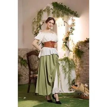 Scarlet Darkness Olive Green Maxi Skirt for Women