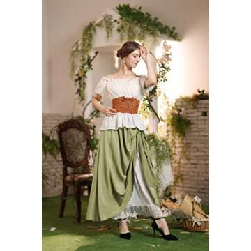 Scarlet Darkness Olive Green Maxi Skirt for Women