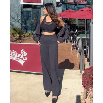 G4Free Women Wide Leg Yoga Pants with Pockets