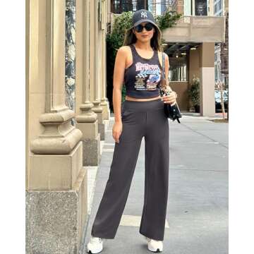 G4Free Women Wide Leg Yoga Pants with Pockets