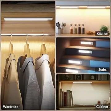 Motion Sensor Under Cabinet Lighting Wireless - 4Pack Rechargeable