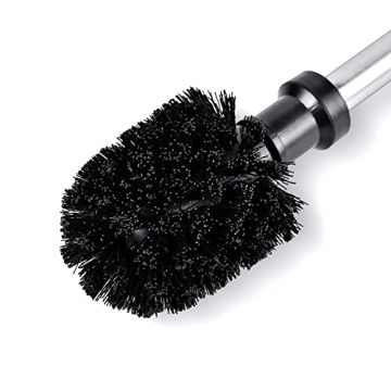 Stainless Steel Toilet Brush Plunger Combo Modern Deluxe