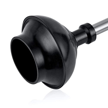 Stainless Steel Toilet Brush Plunger Combo Modern Deluxe