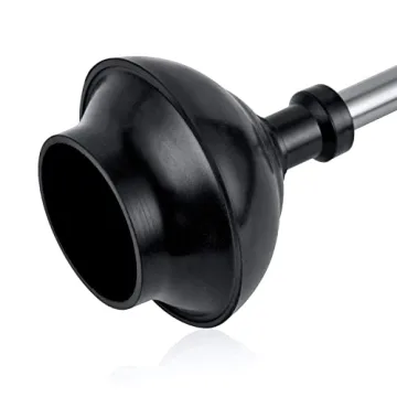 Stainless Steel Toilet Brush Plunger Combo Modern Deluxe