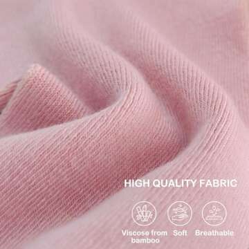 SERISIMPLE Women Thin Bamboo Socks Crew Lightweight Above Ankle Casual Dress Sock For Ladies Bootie Trouser 5 Pairs (Assorted, Medium)