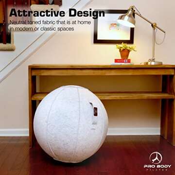 ProBody Pilates Yoga Ball Chair for Office Desk Support